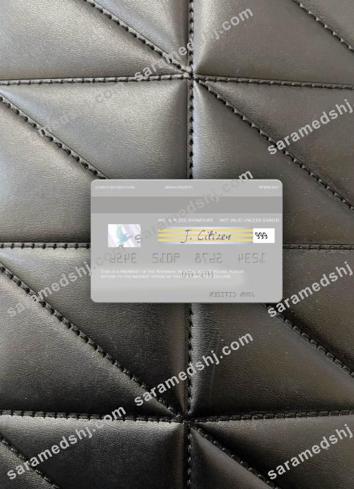 New Zealand Kiwibank visa debit card photolook back